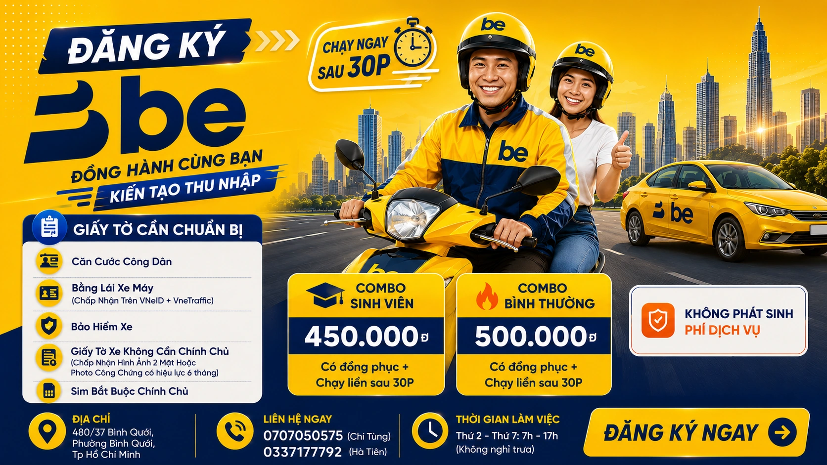 Banner Đăng ký Be